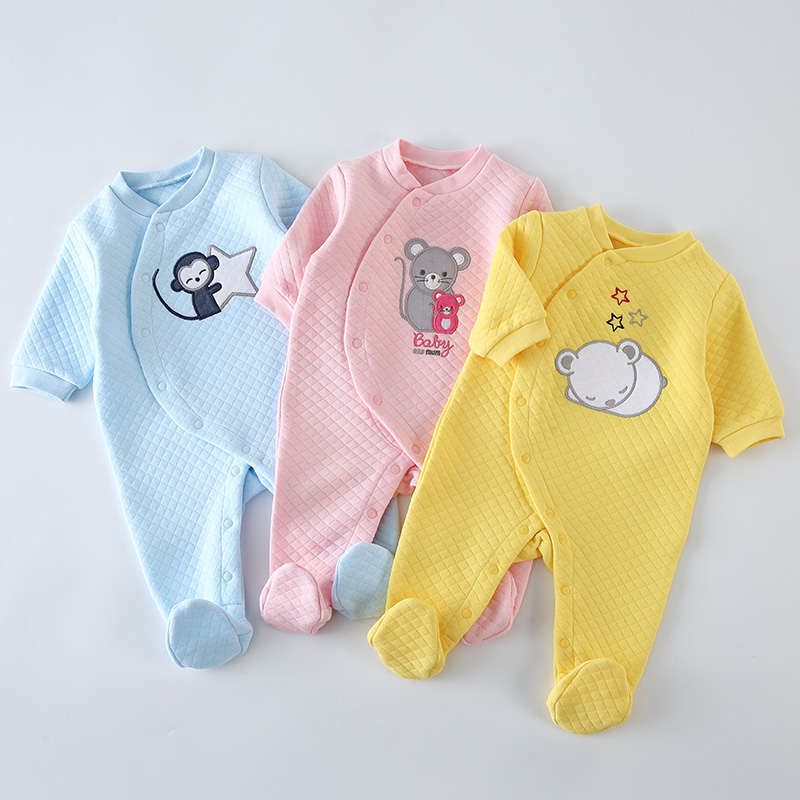 Baby Clothing Outlet - 아기 면 롬퍼 옷 신생아 긴팔