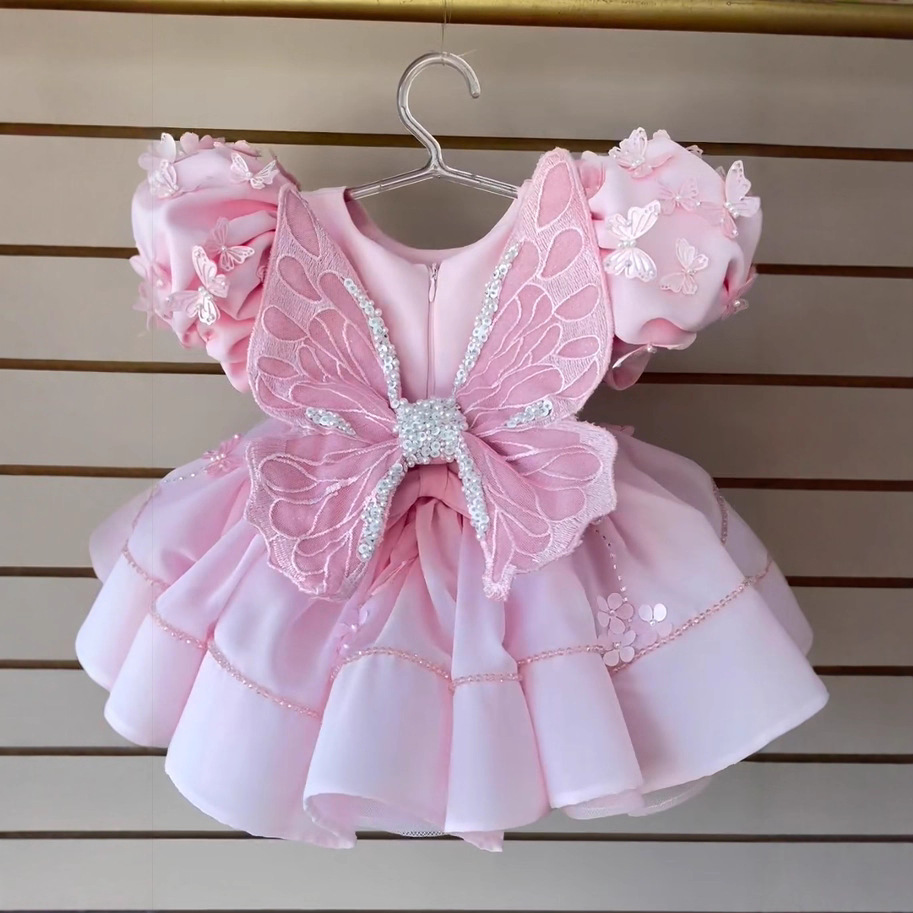 Baby Clothing High End - KLFLDG 베이비 뷰티 대회 드레스, 핑크