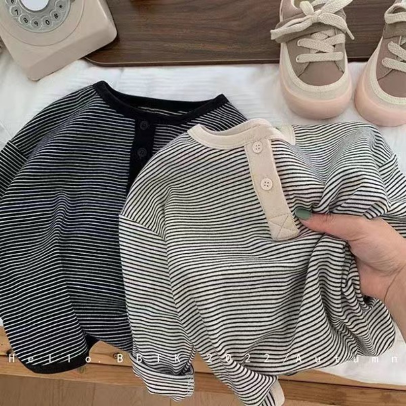 Baby Girl Clothing Zara - 어린이 용수철 긴팔 티셔츠, 한국 줄무늬