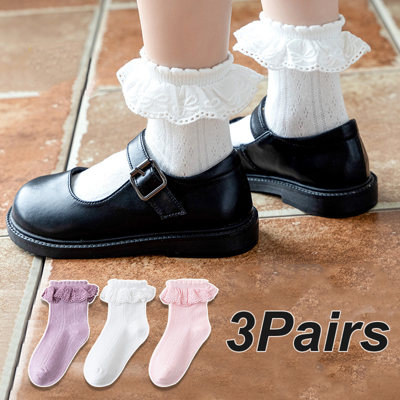 Toddler Sock Set - 3 짝/대/세트 어린이 소녀 발목 양말