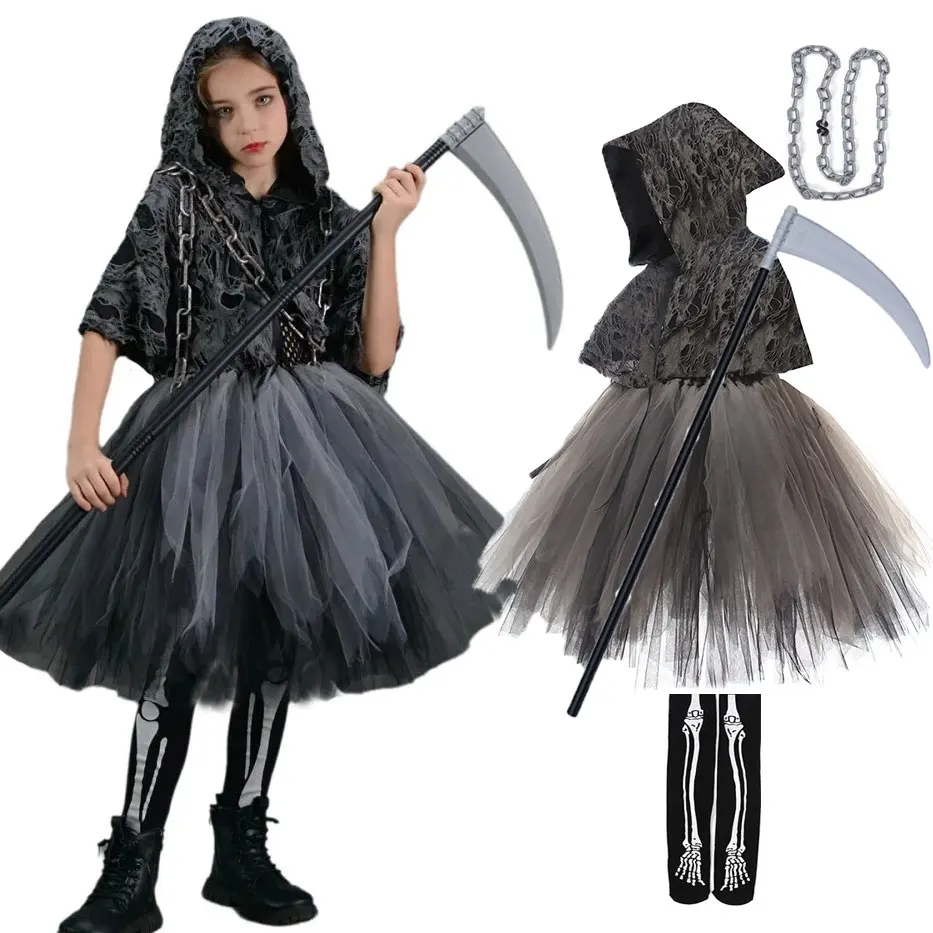Baby Tutu Skirt - 어린이 할로윈 코스프레 무서운 죽음의 사신