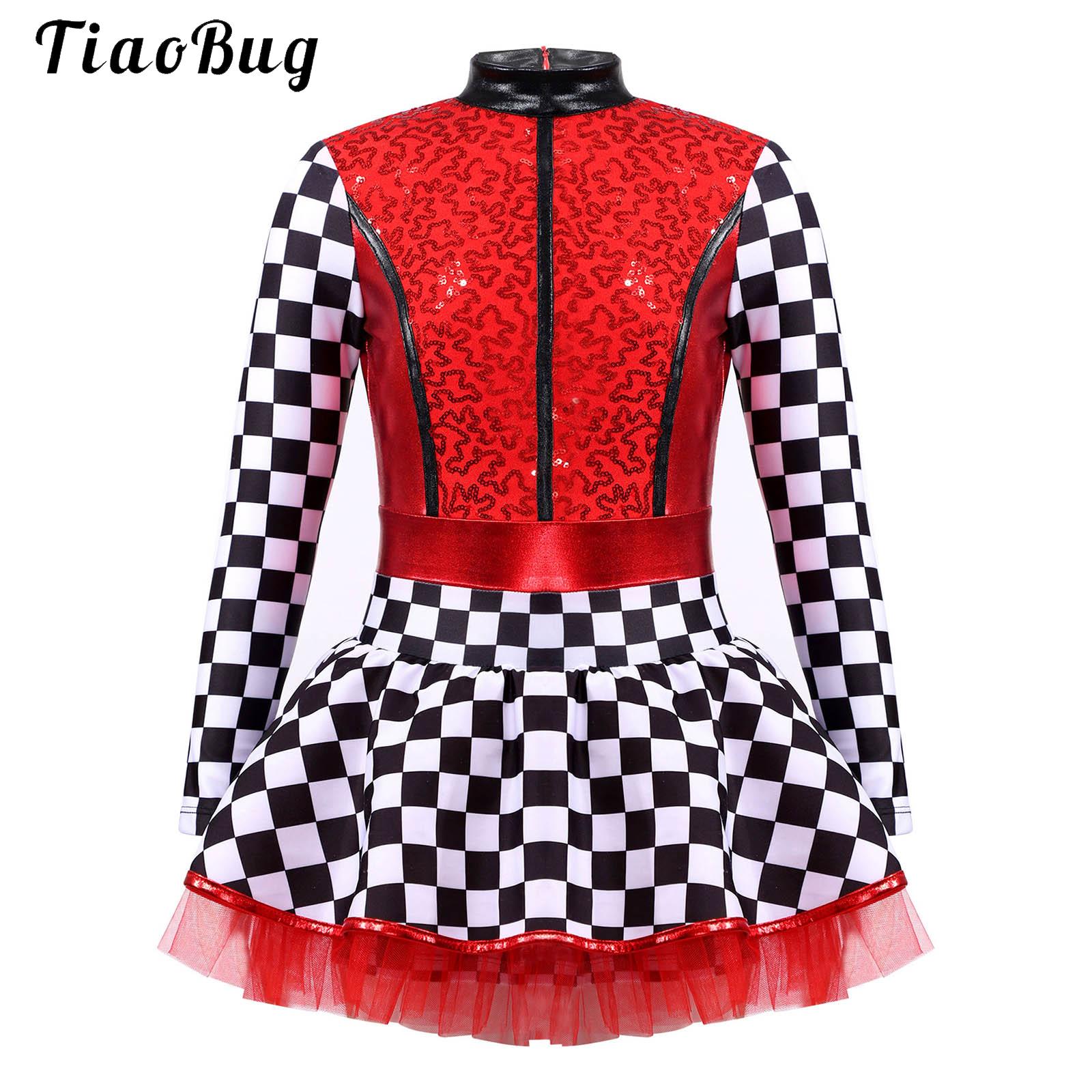 Baby Tutu Skirt - 여자 체커 보드 레이서 드라이버 코스프레