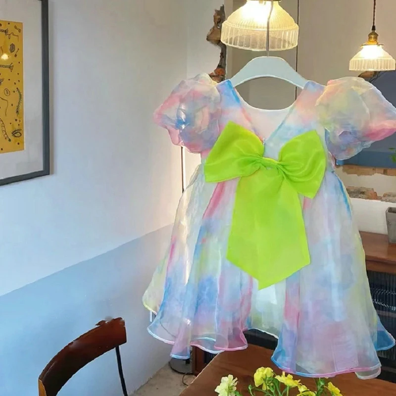 Baby Clothing Yellow - 2025 여름 여아 드레스 아동복 아기