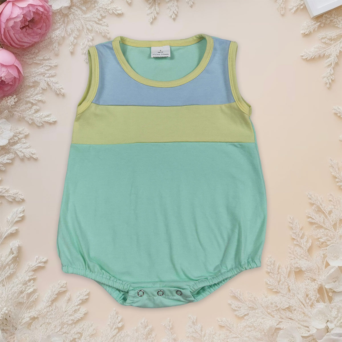 Baby Clothing Yellow - 신생아 아기 소년 민소매 블루 옐로우