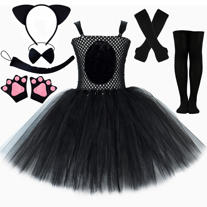 Baby Tutu Skirt - 블랙 팬서 고양이 튜튜 드레스 코스튬