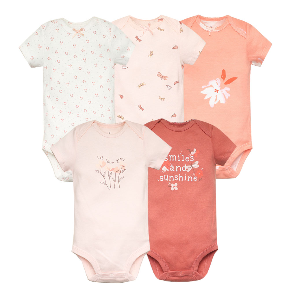 5 개/몫 아기 Bodysuit 패션 소녀 옷 면화 신 - Baby Clothing Outlet 리뷰 및 가격