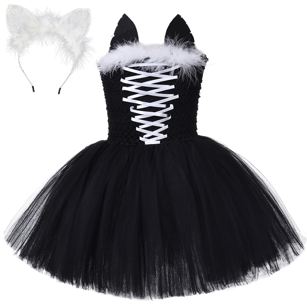 소녀를위한 검은 고양이 투투 드레스 어린이를위한 카니발 - Baby Tutu Skirt 리뷰 및 가격