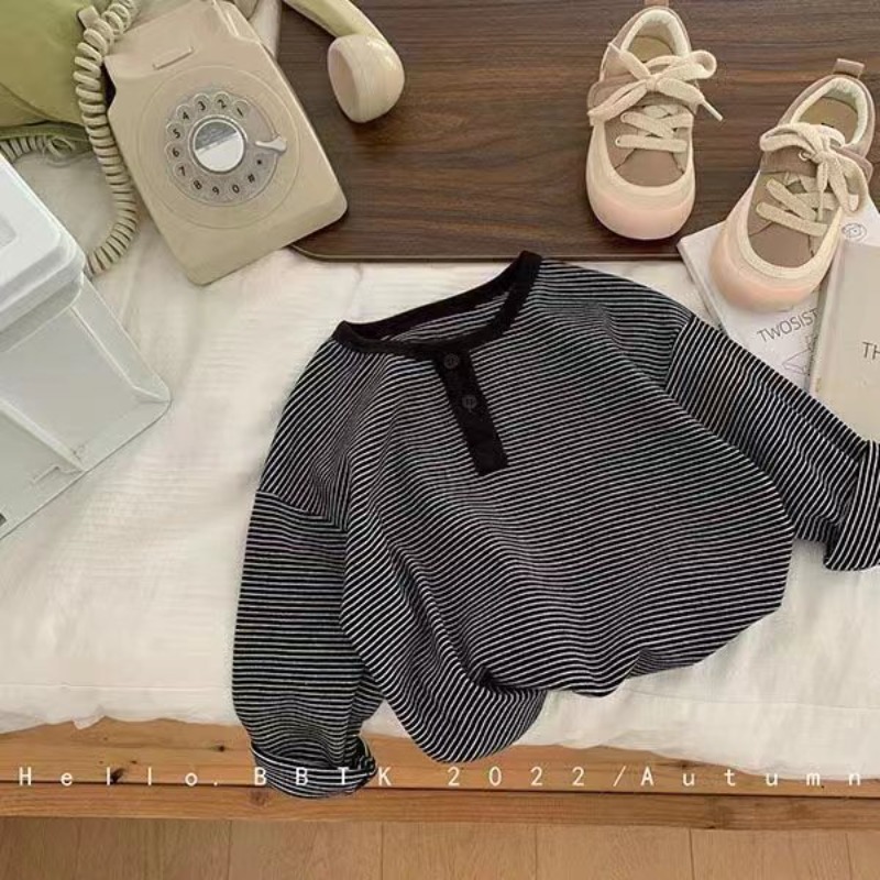 어린이 용수철 긴팔 티셔츠, 한국 줄무늬 T, 따뜻한  - Baby Girl Clothing Zara 리뷰 및 가격