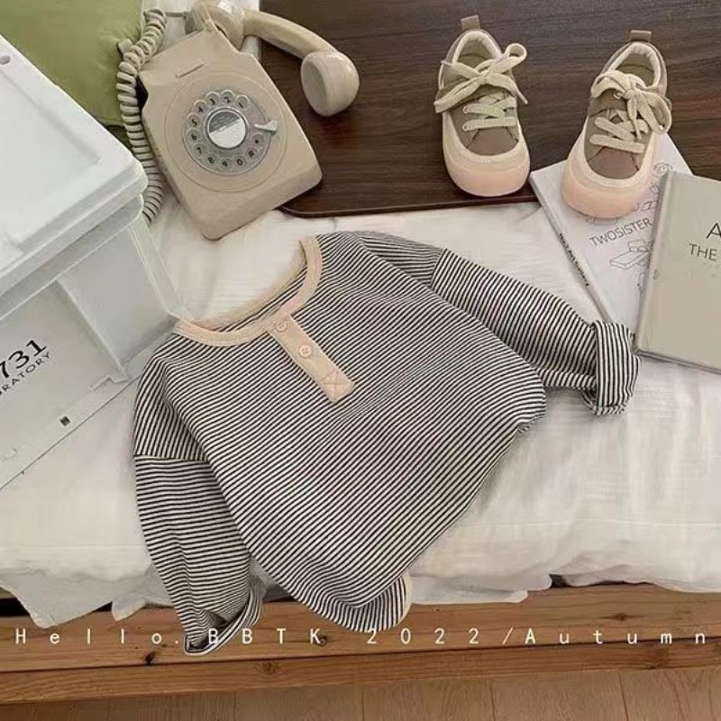 어린이 용수철 긴팔 티셔츠, 한국 줄무늬 T, 따뜻한  - Baby Girl Clothing Zara 리뷰 및 가격