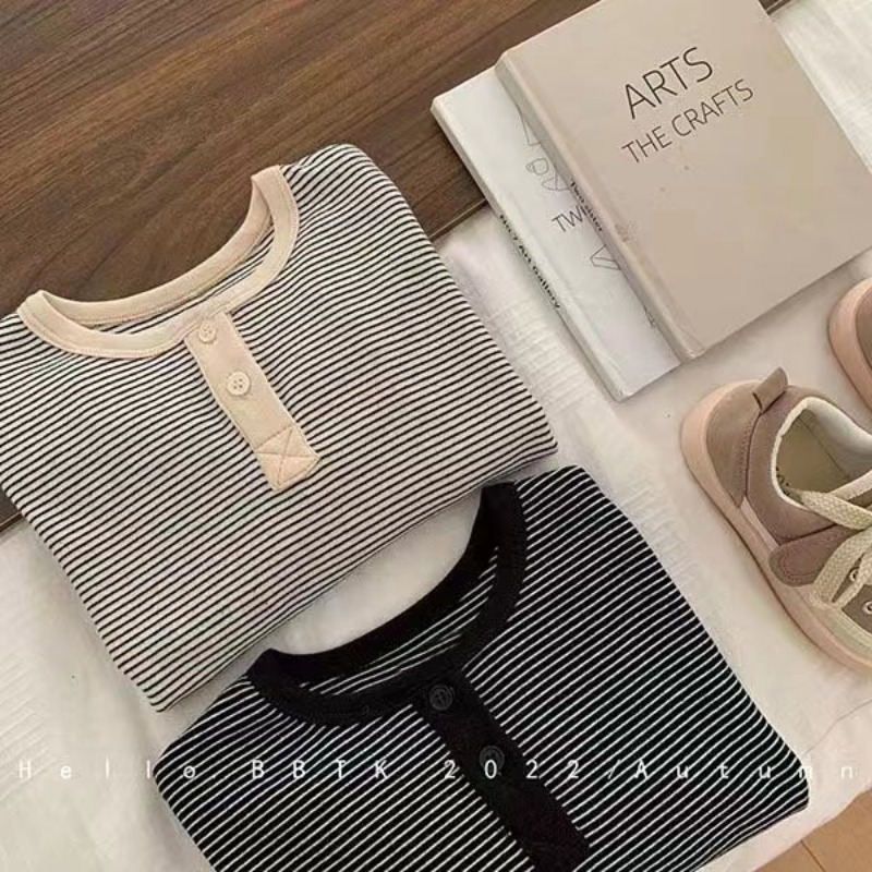 어린이 용수철 긴팔 티셔츠, 한국 줄무늬 T, 따뜻한  - Baby Girl Clothing Zara 리뷰 및 가격