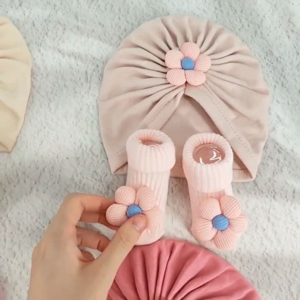 달콤한 큰 꽃무늬 아기 모자 양말 세트, 편안하고 미끄 - Toddler Sock Set 리뷰 및 가격