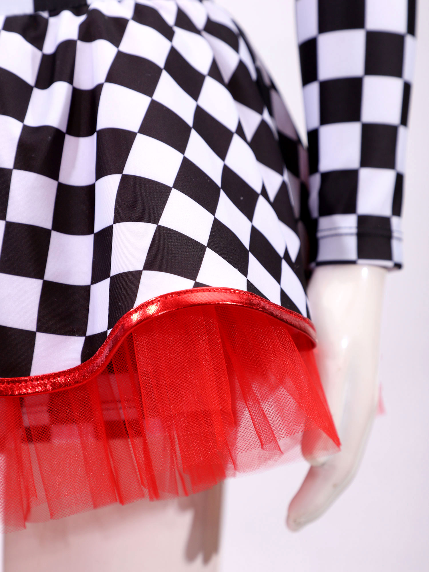 여자 체커 보드 레이서 드라이버 코스프레 드레스 어린이 - Baby Tutu Skirt 리뷰 및 가격