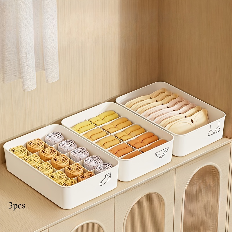 3개입 흰색 플라스틱 속옷 및 양말 정리함 - 10/1 - Baby Clothes Organiser 리뷰 및 가격