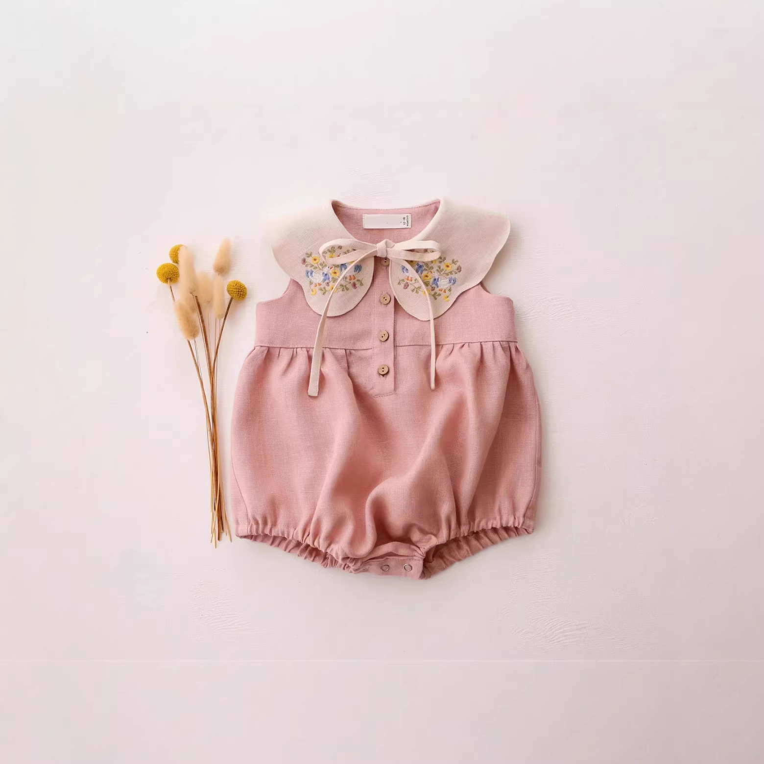 2026년 아기 소녀용 민소매 면 마 혼방 자수 시골  - Baby Girl Clothing Zara 리뷰 및 가격