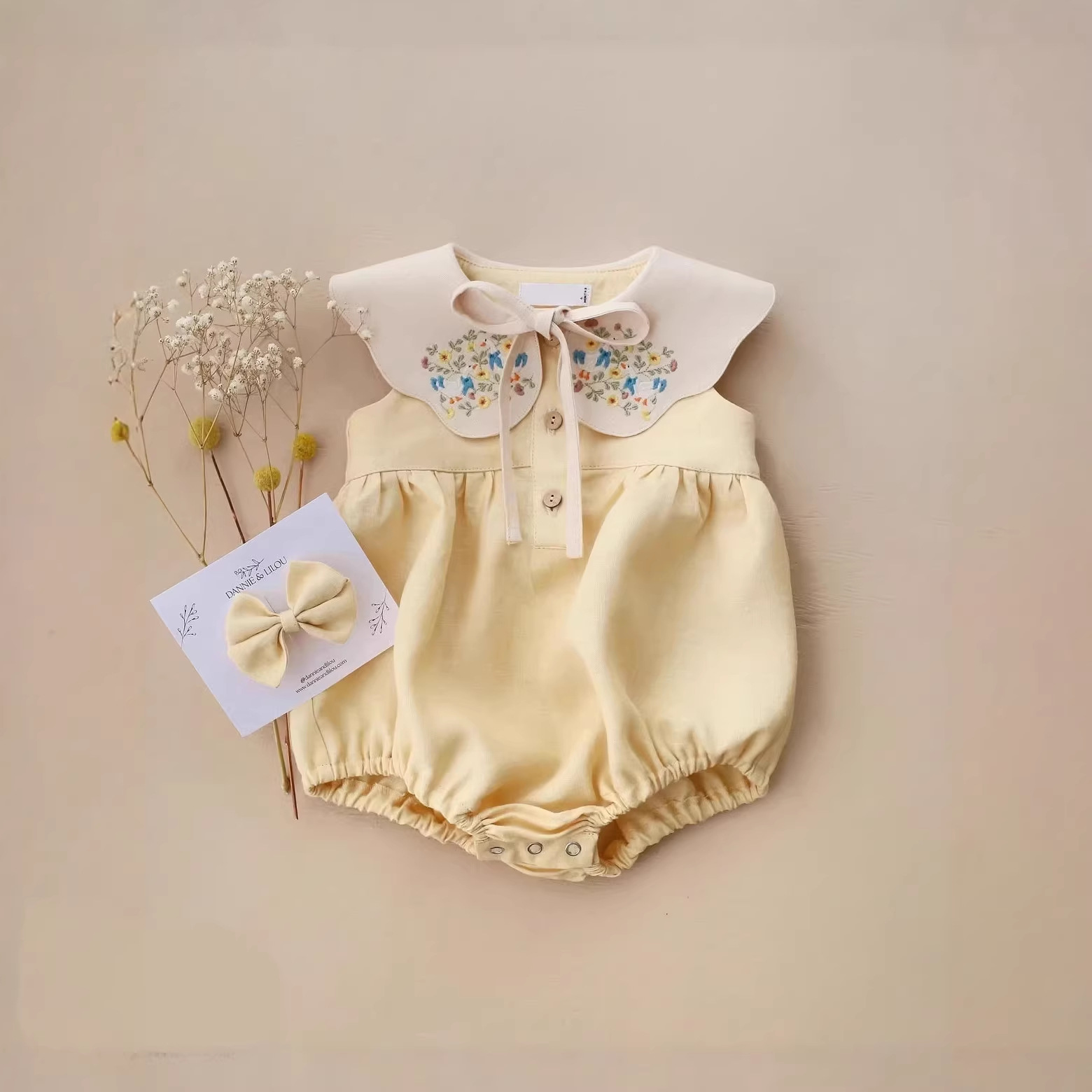 2026년 아기 소녀용 민소매 면 마 혼방 자수 시골  - Baby Girl Clothing Zara 리뷰 및 가격