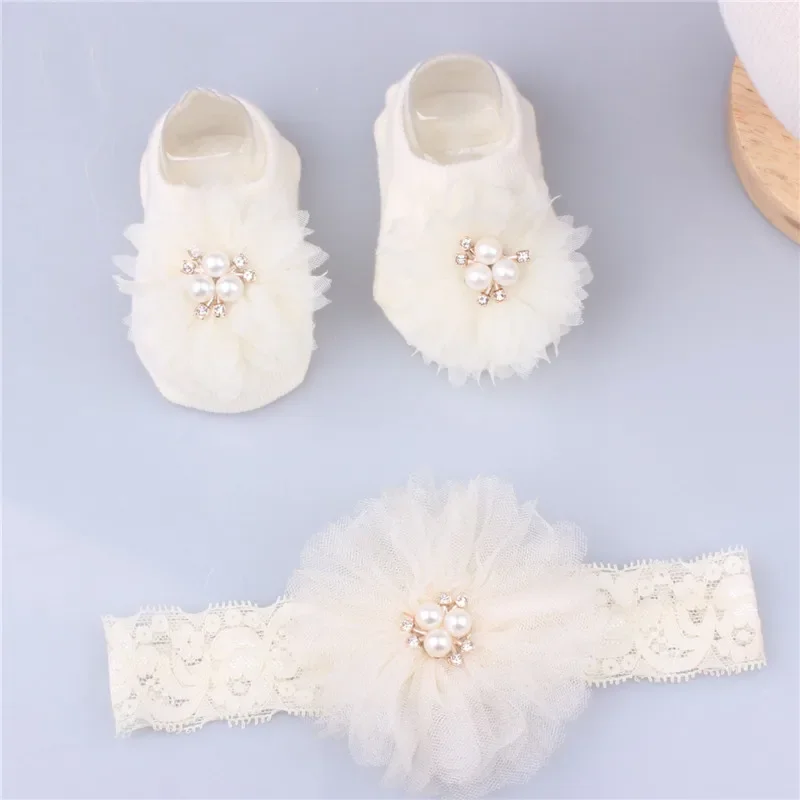 사랑스러운 진주 활 아기 머리띠 양말 세트 미끄럼 방지 - Toddler Sock Set 리뷰 및 가격