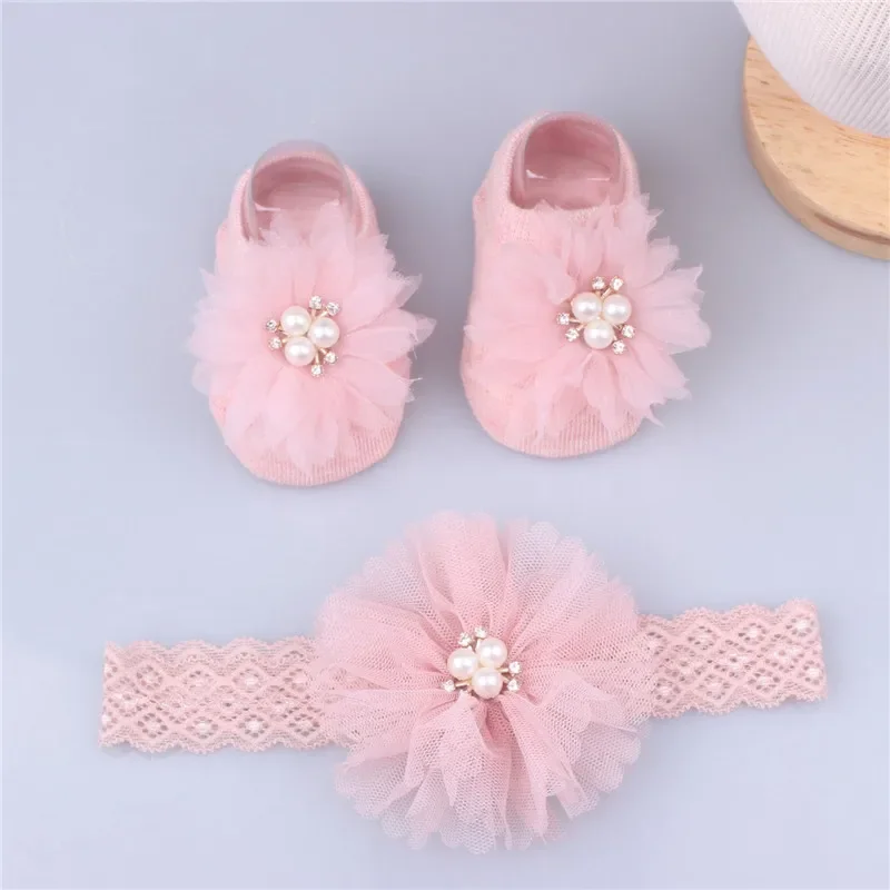 사랑스러운 진주 활 아기 머리띠 양말 세트 미끄럼 방지 - Toddler Sock Set 리뷰 및 가격