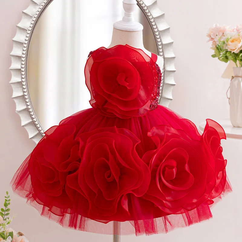 플라워 걸 고급 웨딩 파티 드레스 아기 여자아이 생일  - Baby Clothing High End 리뷰 및 가격