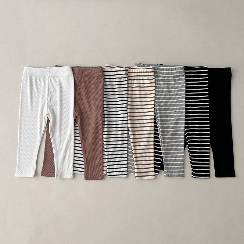 아기 옷 0-6 세 어린이 바지 줄무늬 면 소녀 솔리드 - Baby Clothing Deals 리뷰 및 가격