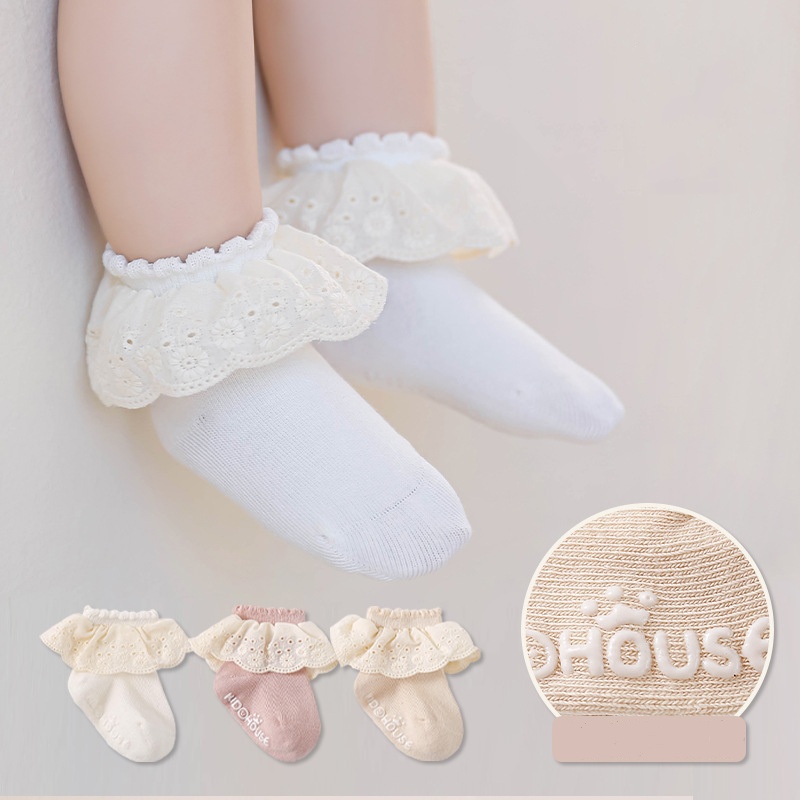 3켤레/세트 0-3세 여아용 봄 가을 레이스 트림 공주 - Toddler Sock Set 리뷰 및 가격