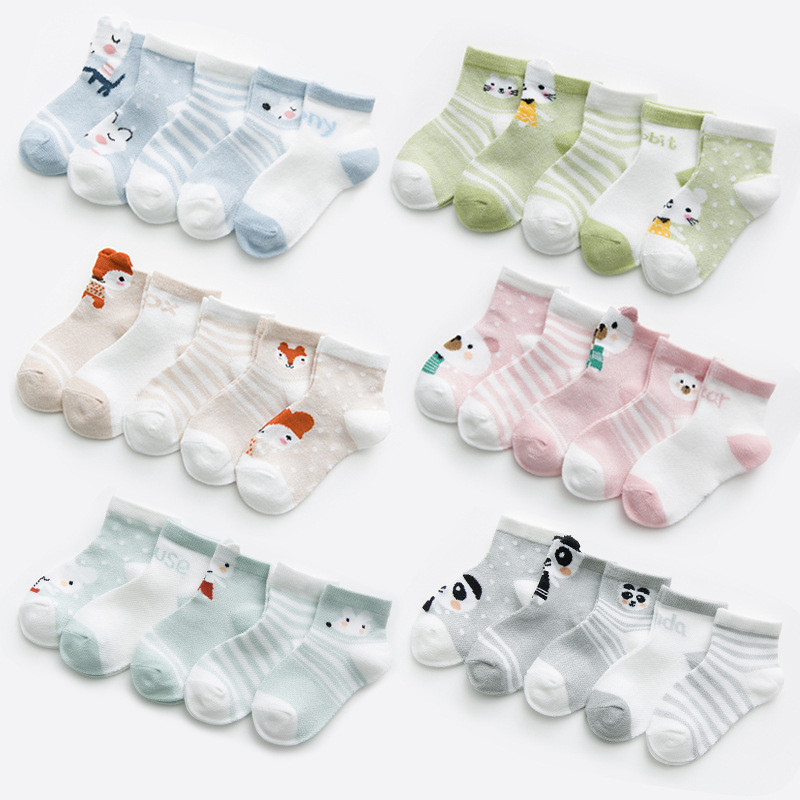 5 짝/몫 소녀 소년을위한 유아 아기 양말 여름 메쉬  - Toddler Sock Set 리뷰 및 가격