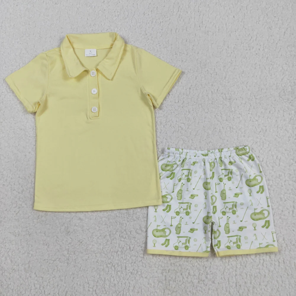 도매 유아 아기 소년 복장 어린이 반팔 노란색 의류 면 - Baby Clothing Yellow 리뷰 및 가격