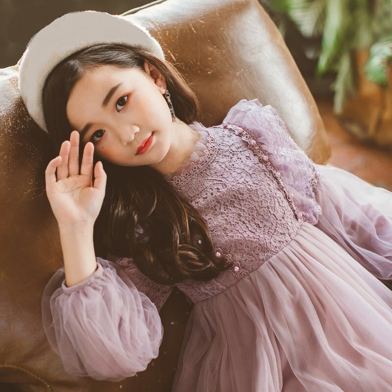 봄 가을 어린이 소녀 드레스 랜턴 슬리브 레이스 공주  - Baby Girl Clothing Zara 리뷰 및 가격