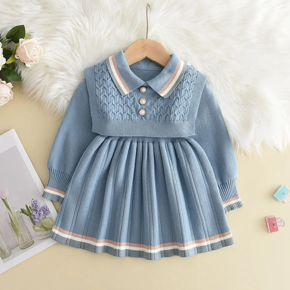Bear Leader 소녀를위한 키즈 드레스 진주 단추 - Baby Girl Clothing Zara 리뷰 및 가격