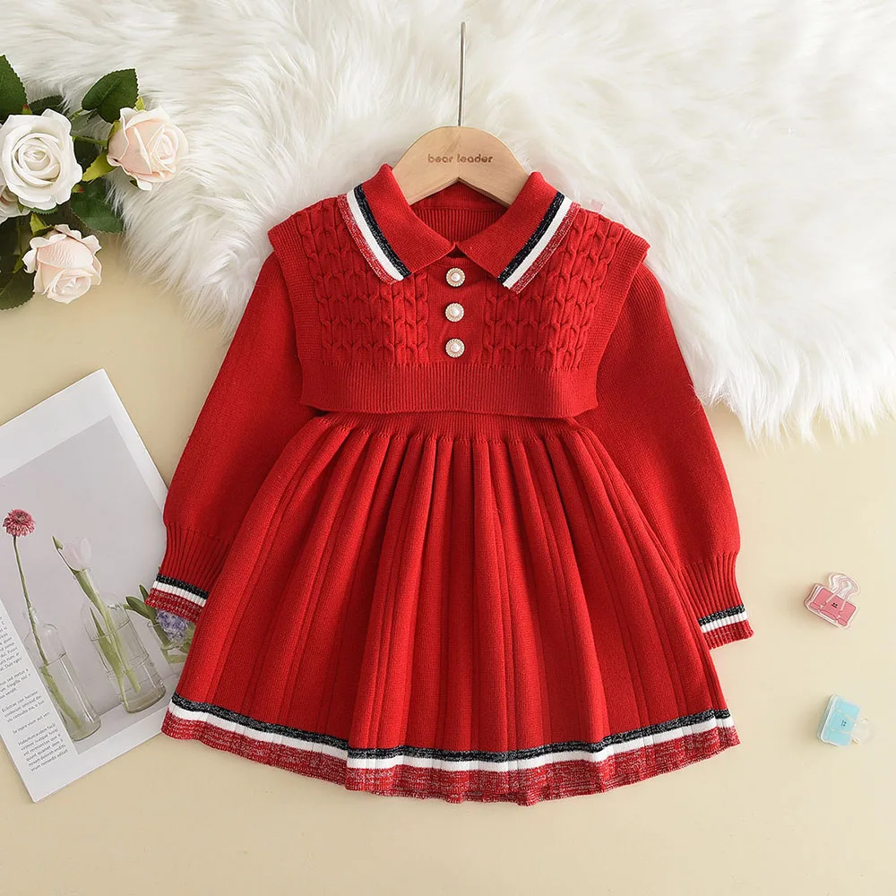 Bear Leader 소녀를위한 키즈 드레스 진주 단추 - Baby Girl Clothing Zara 리뷰 및 가격