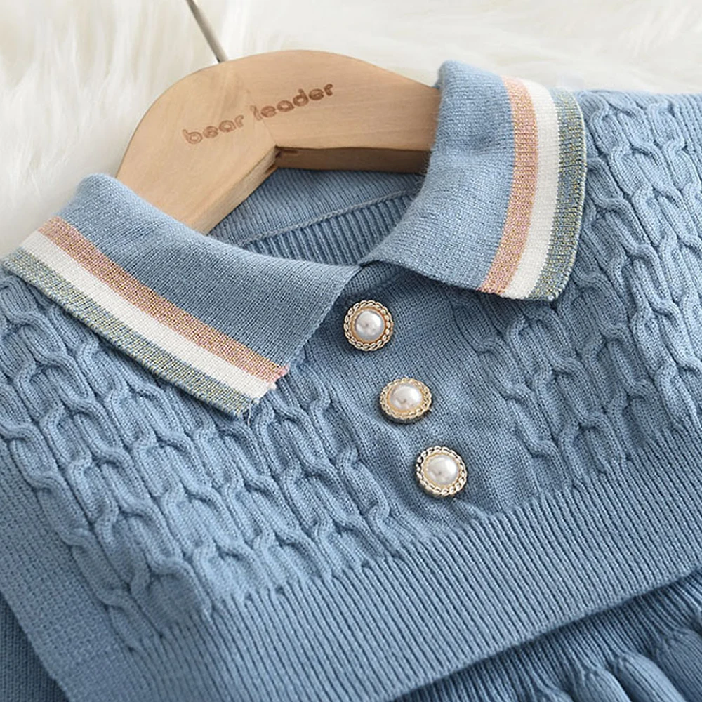 Bear Leader 소녀를위한 키즈 드레스 진주 단추 - Baby Girl Clothing Zara 리뷰 및 가격